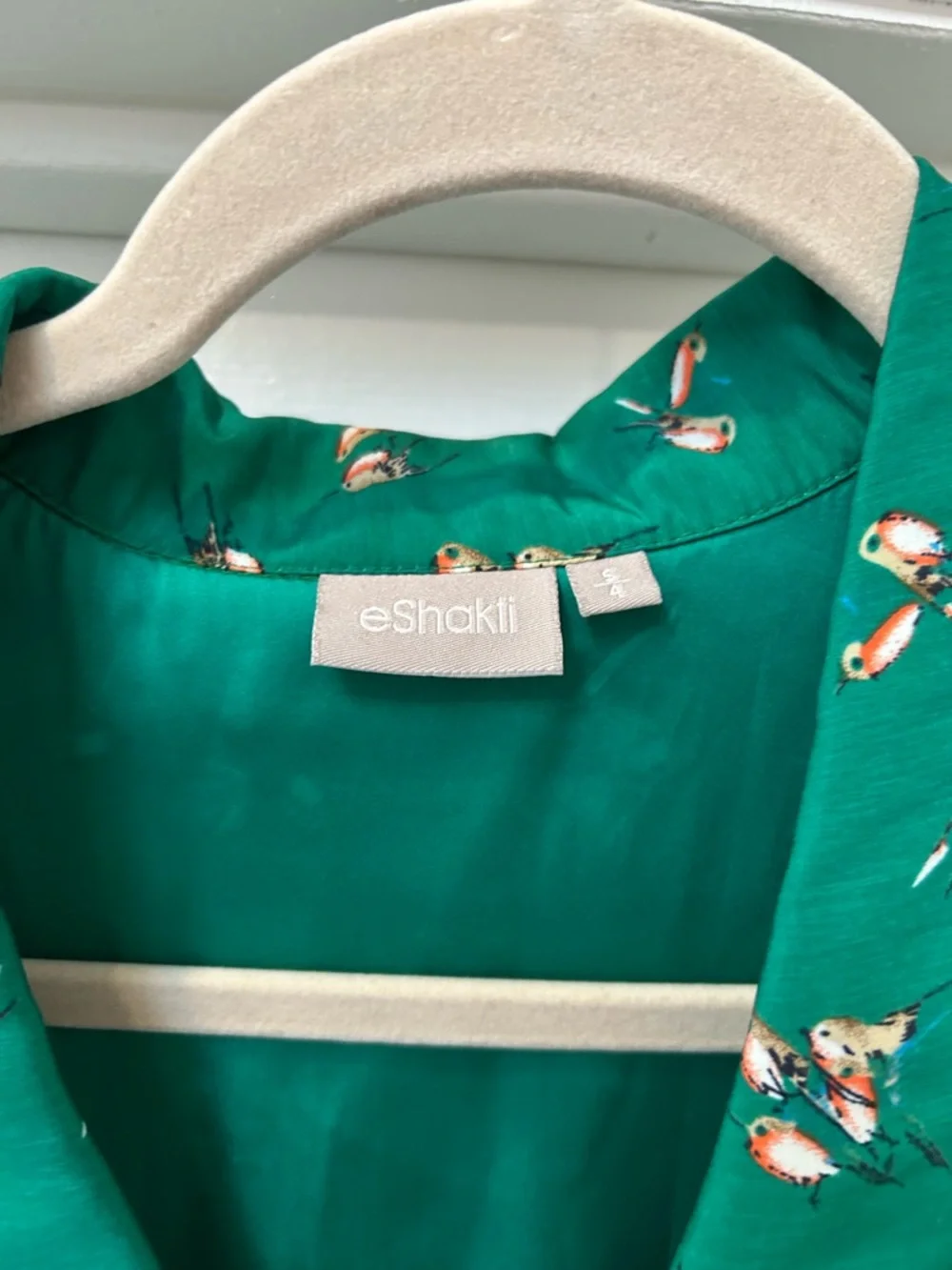 eShakti Green Floral Midi Dress - Picture 5 of 5